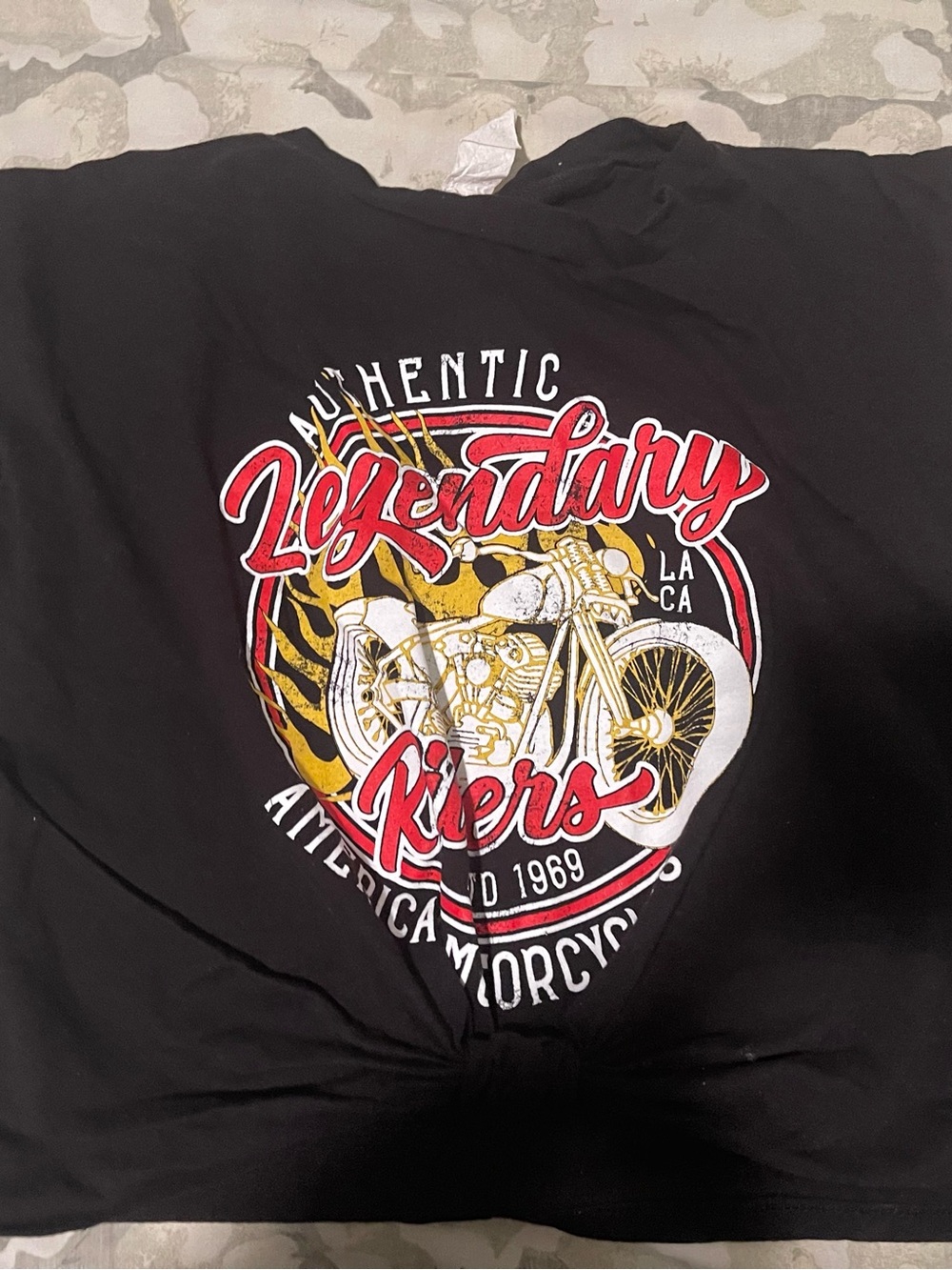 Legendary Riders Graphic Motorcycle Tee - Black, Red, Gold
